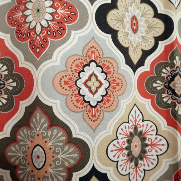 Peri Home Terra Cotta & Grey Fabric Shower Curtain 72" x 72" - Picture 4 of 6